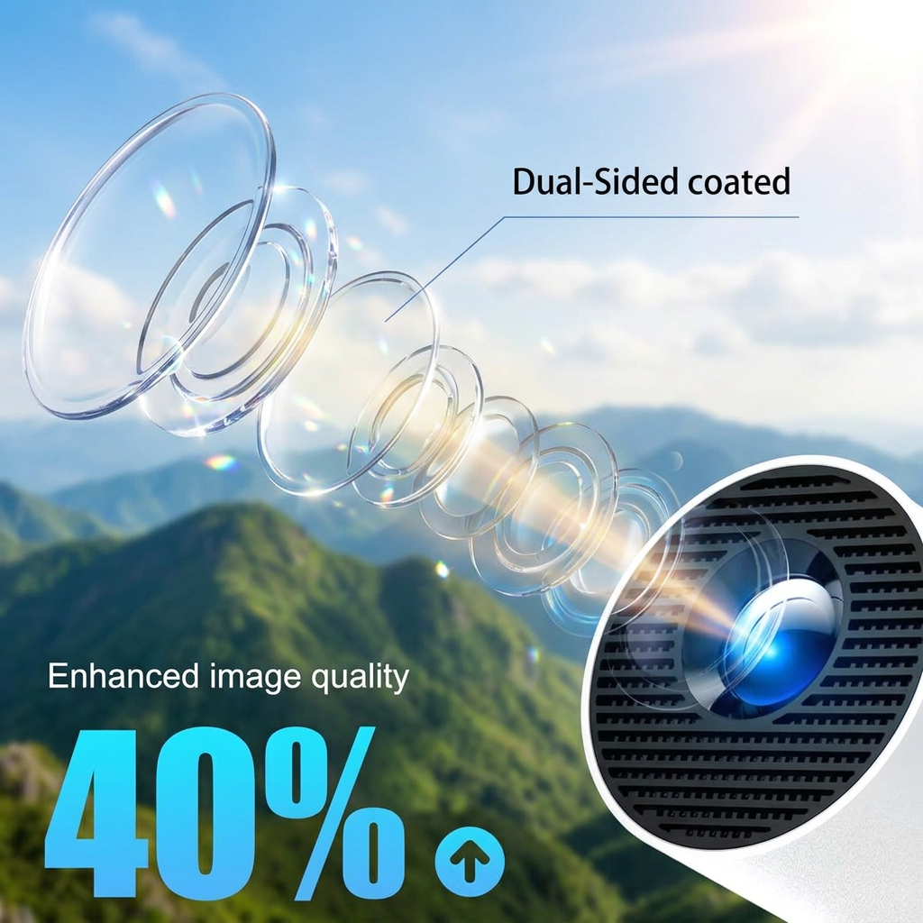 Portable Smart HD Mini Projector with 180° Rotating Stand