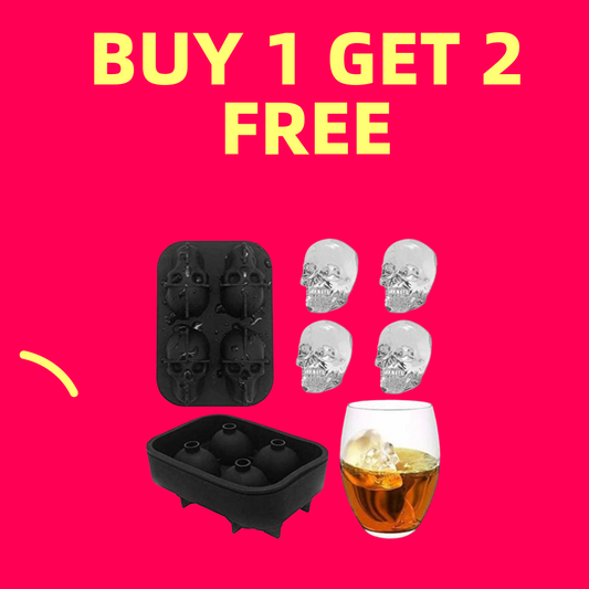 Skeleton Skull Shape Ice Cube Mold