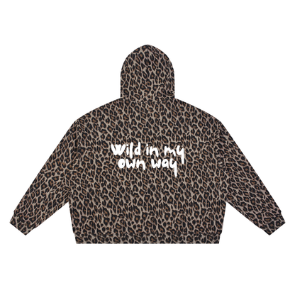 Wild in My Own Way Leopard Full Zip Hoodie