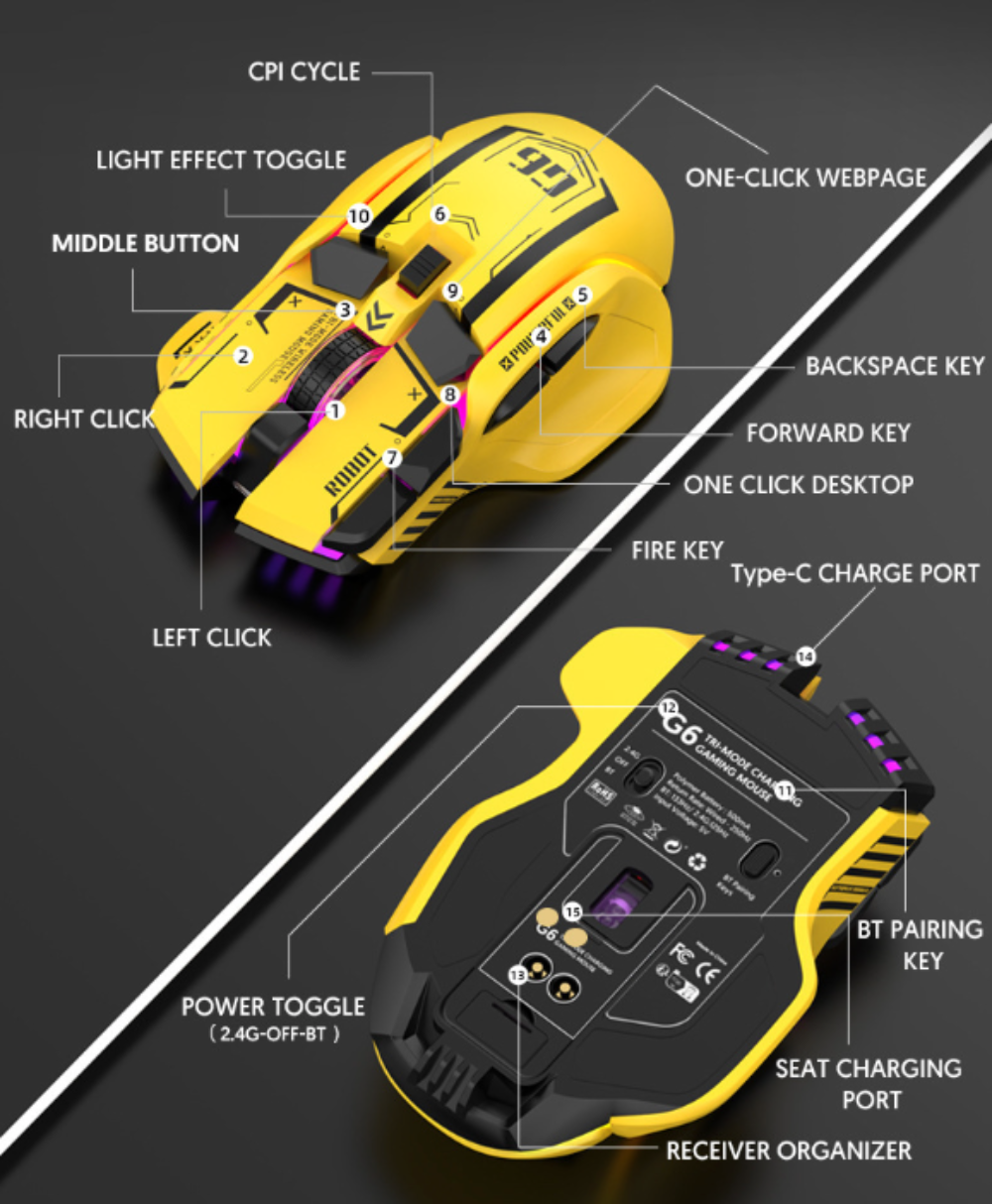 RGB USB Gaming Mouse in Black