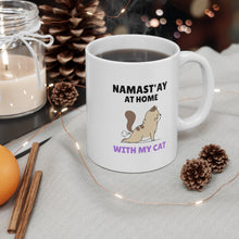 Load image into Gallery viewer, Namast&#39;ay Home with My Yoga Cat Mug
