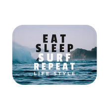 Load image into Gallery viewer, Eat, Sleep, Surf and Repeat Bath Mat
