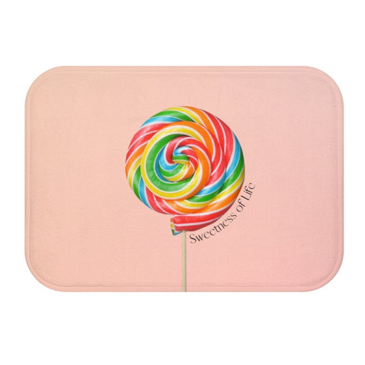 Lollipop Sweetness of Life Message Bath Mat