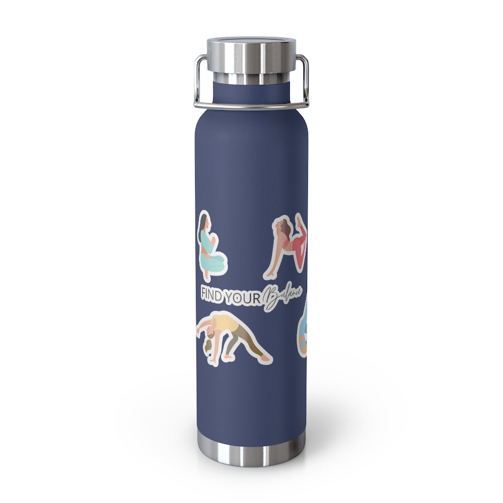 Yoga Poses Find Your Balance Thermos Bottle 22oz
