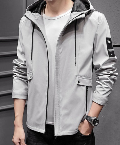 Mens Hooded Street Style Zipper Jacket