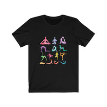 Load image into Gallery viewer, Yoga Poses Print Jersey Short Sleeve Tee
