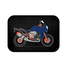 Load image into Gallery viewer, Blue Motorcycle Bath Mat
