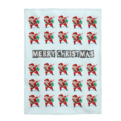 Santa Dabbing Velveteen Plush Blanket