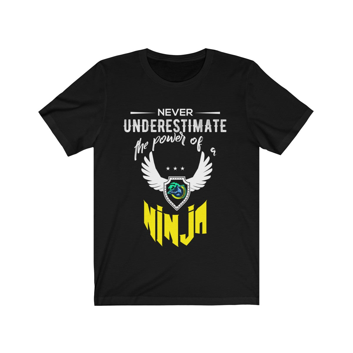 Yellow Ninja Logo Short Sleeve T-Shirt