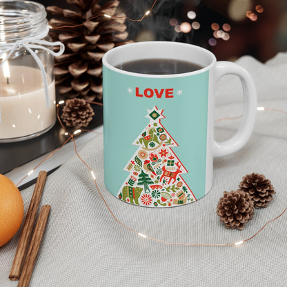 Christmas Tree with Love Ceramic Mug 11oz