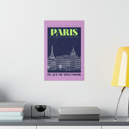 Paris City Outline Poster