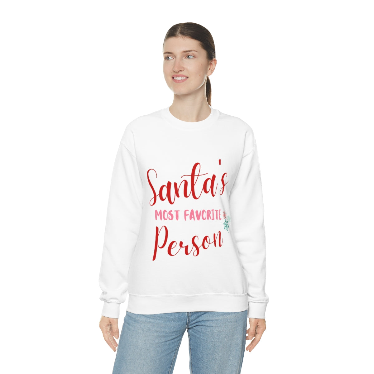 Womens Santa's Favorite Person Sweatshirt