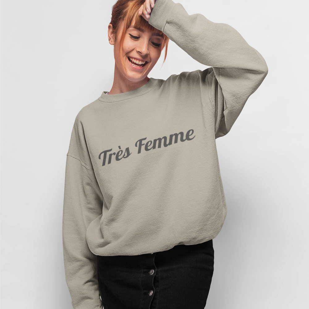 Womens Logo Tre Femme Crewneck Sweatshirt