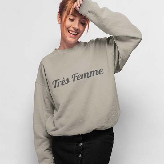 Womens Logo Tre Femme Crewneck Sweatshirt