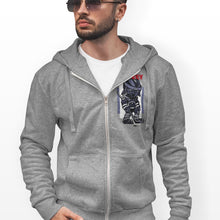 Load image into Gallery viewer, Mens Hockey Theme Zip Hooded Sweatshirt
