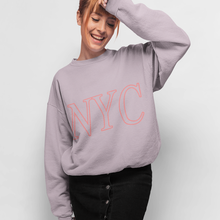 Load image into Gallery viewer, Womens Pink NYC Crewneck Sweatshirt
