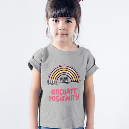 Kids Girls Radiate Positivity T-Shirt