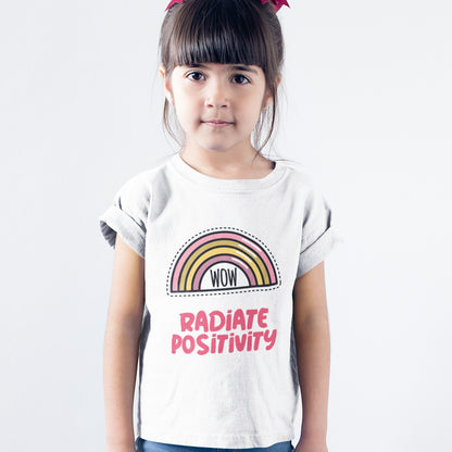 Kids Girls Radiate Positivity T-Shirt