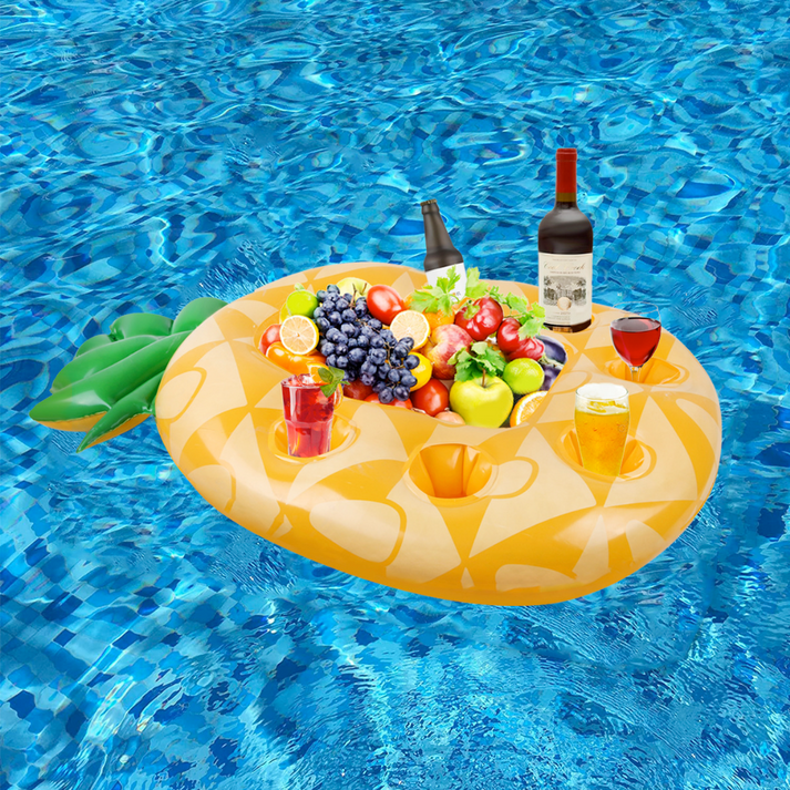 Mini Pool Floating Table Swimming Pool Inflatables Food Shaped Floating Tables – Onetify