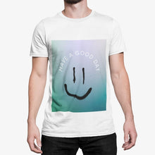 Load image into Gallery viewer, Mens Have a Good Day Happy Face Logo T-Shirt
