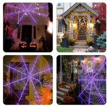 Load image into Gallery viewer, Large Light Up Cobweb Halloween Display Prop
