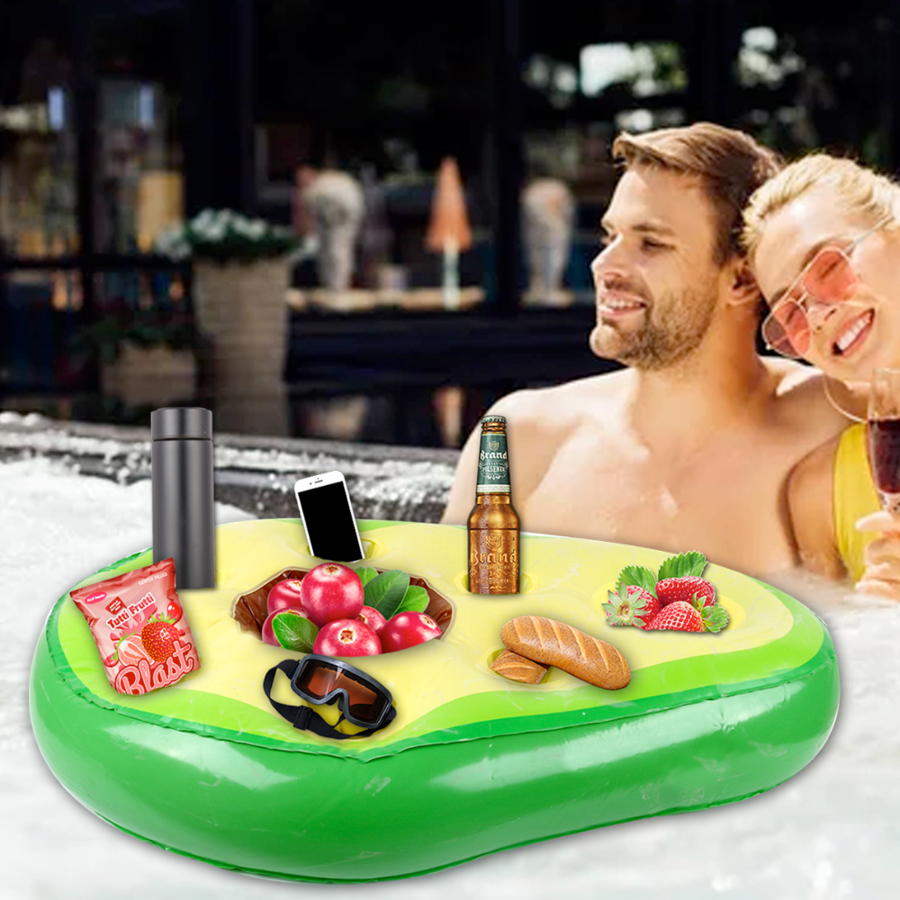Mini Pool Floating Table Swimming Pool Inflatables Food Shaped Floating Tables – Onetify