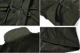Mens Stand Up Collar Short Parka