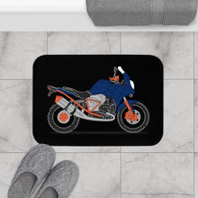 Load image into Gallery viewer, Blue Motorcycle Bath Mat
