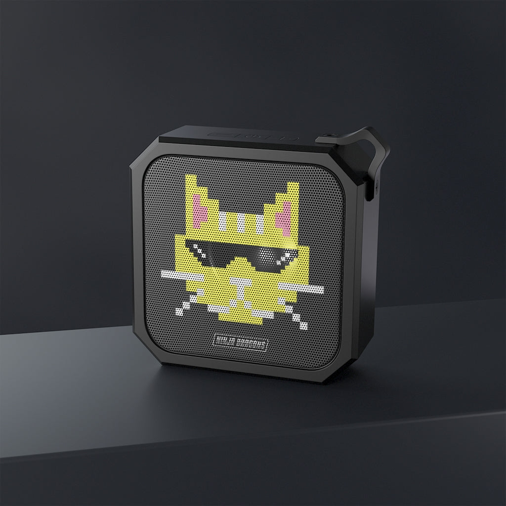 Ninja Dragons Cat with Sunglasses Retro Pixel Waterproof Bluetooth Speaker