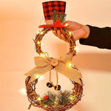 Load image into Gallery viewer, Holiday Snowman Light Up Wreath

