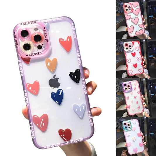 Heart Theme Clear  Case for iPhone