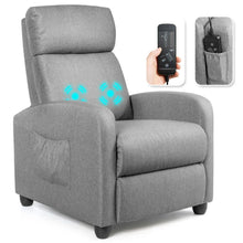 Load image into Gallery viewer, Reclining Massage Sofa Fabric Chair

