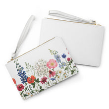 Load image into Gallery viewer, Floral Designed Zipped Clutch Bag
