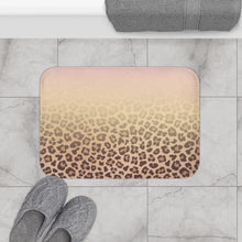 Load image into Gallery viewer, Blush Pink Leopard Print Bath Mat Home Accents
