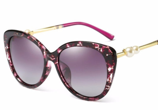 Marble Frame Womens Sunglasses with Pearl Details
