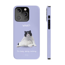 Load image into Gallery viewer, Funny Cat Theme Purple Slim Case for iPhone 14, 14 PRO and 14 PRO MAX
