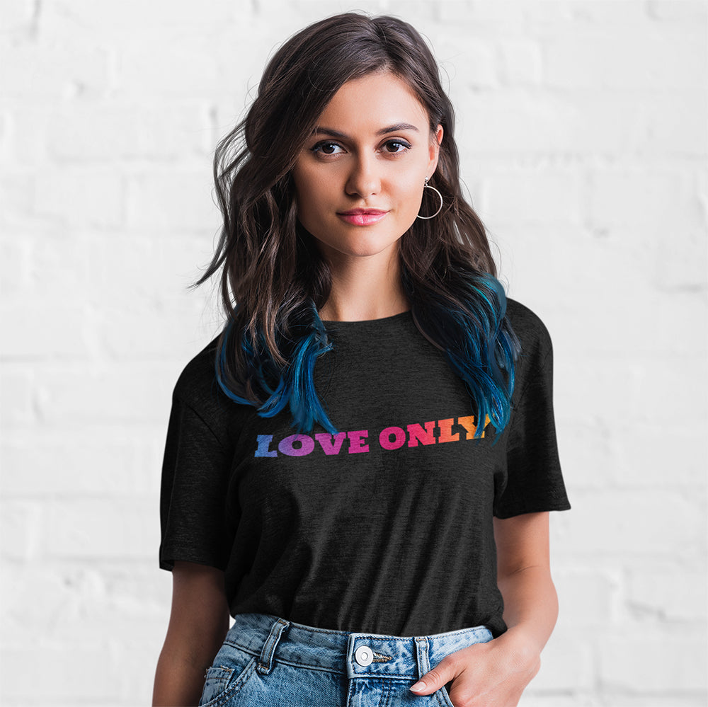 Love Only Colorful Print Jersey Short Sleeve Tee