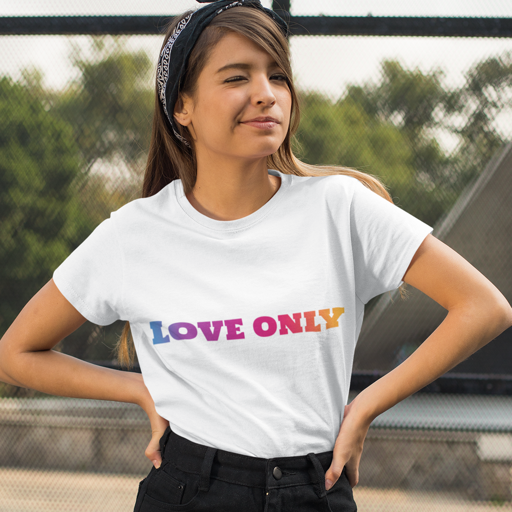 Love Only Colorful Print Jersey Short Sleeve Tee