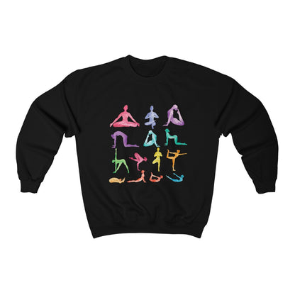 Yoga Theme Crewneck Sweatshirt