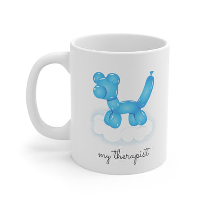 Blue Balloon Dog Theme Mug