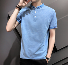 Load image into Gallery viewer, Mens Short Sleeve Polo Shirt with Collar Details
