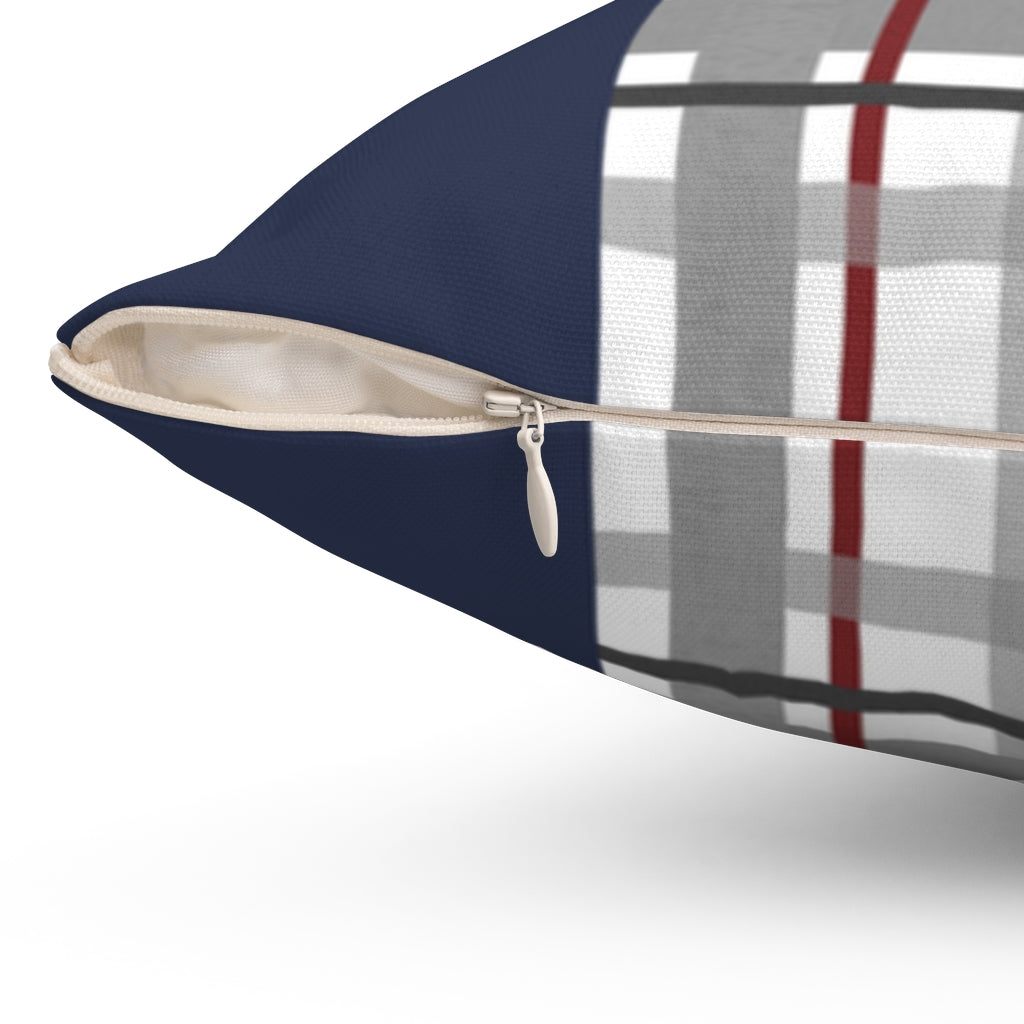 Gray Plaid Design Cushion Home Decoration Accents - 4 Sizes