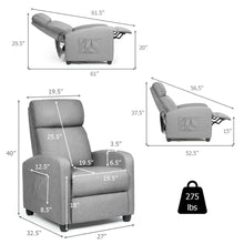 Load image into Gallery viewer, Reclining Massage Sofa Fabric Chair
