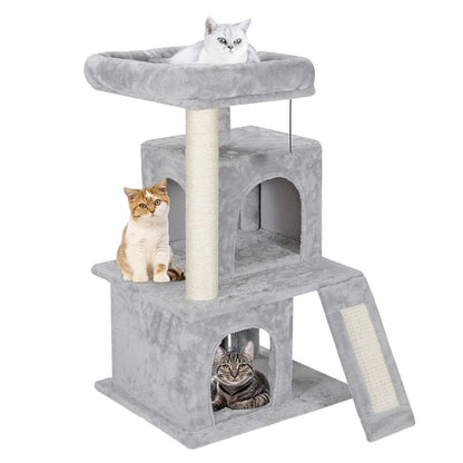 Cat Tree House Scratching Post with Ramp