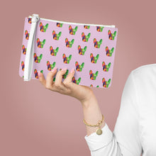 Load image into Gallery viewer, Vegan Zipped Clutch Bag with Pug Dog Design
