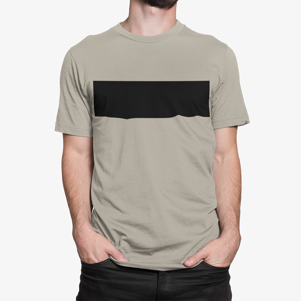 Mens Black Colorblock T-Shirt
