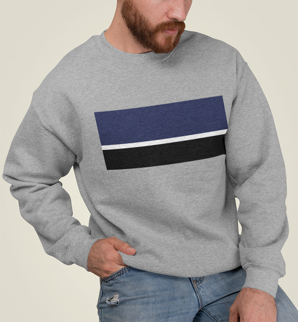 Men's Multi Strip Crewneck Sweatshirt