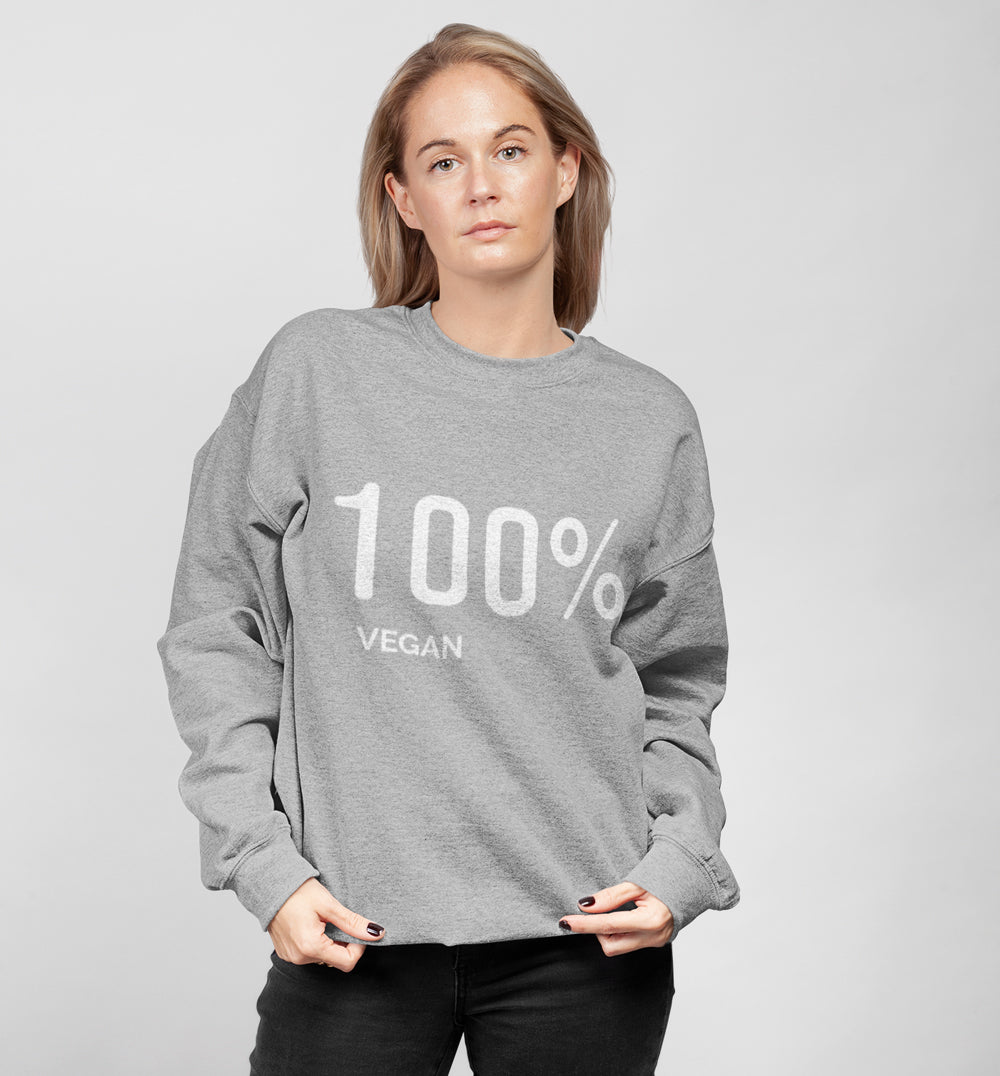 Womens 100% Vegan Logo Sweatshirt