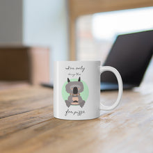 Load image into Gallery viewer, Llama Yoga, I&#39;m Only Doing This for Pizza Mug
