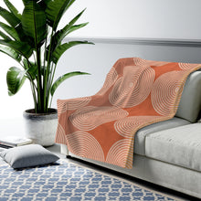Load image into Gallery viewer, Abstract Circles Plush Blanket Throw
